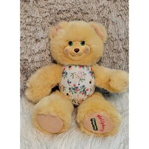Fisher Price Mollyberry Teddy Bear Tan Purple Pink Berries Plush 9" Toy 1999